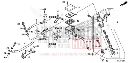 REAR BRAKE MASTER CYLINDER NC750XAK de 2019